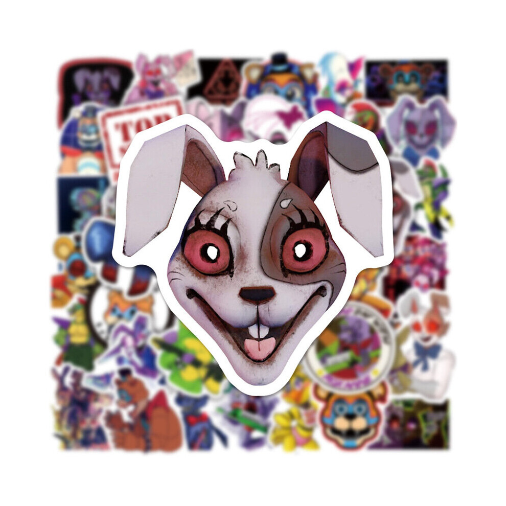 50pcs Fnaf Five Nights At Freddys Sticker Waterproof Adhesive Reusable Decor