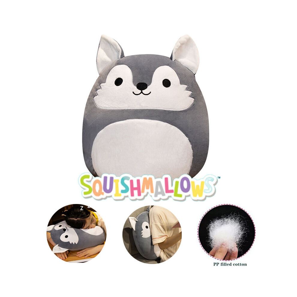 Plush Squishmallow Toy Husky Dog Puppy Soft Stuffed Dolls Kid Xmas Birthday Gift