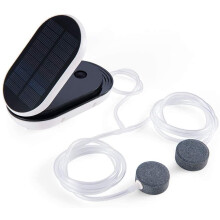 Pond Oxygenator, 3 Working Modes Flip Air Pump Solar Powered Oxygenator Water Oxygen Pump, Air Pump Fish Tank with USB Powered Pond Aerator