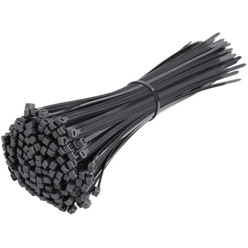 Cable Ties 300mm X 4.6mm Black - 250 Pack Beeway 12 Inch Premium Self ...