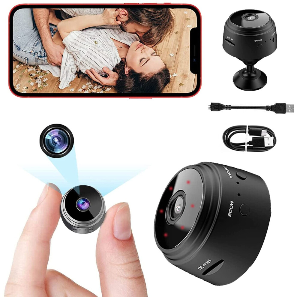 Mini Spy Camera, Wireless Camera 1080P Full HD with Audio and Video, Hidden Secret Baby Monitor Home Security Surveillance Cam with Night Vision