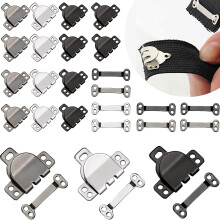 30 Set Hook and Bar Fasteners for Trousers, 3 Colors Sewing Hooks and Eyes Closure fastenings for Skirt Dress Bra Sewing DIY Crafting
