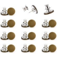 10 Sets 17mm Replacement Jean Buttons Pants, Detachable and Removable Jean Button Pins No Sew Instant Button for Pants Fashion Jeans Swing Crafts