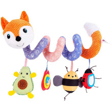 Spiral Pram Toys for Babies Wrap-Around Pram Pushchair Stroller/Car Seat/Crib Sensory Early Education Play Toy, Activity Spiral Hanging Toyfor
