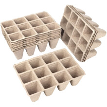 Cultivation pots made of cellulose, height 5 cm, for 144, 240 or 360 plants, biodegradable plant pot.