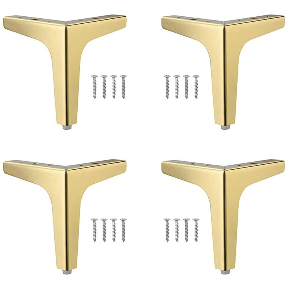 Set of 4 metal triangle furniture feet, golden cabinet feet, triangle furniture feet, DIY sofa cabinet feet, furniture table legs, furniturelegs,-image-OPC-PBHMD9M-NEW