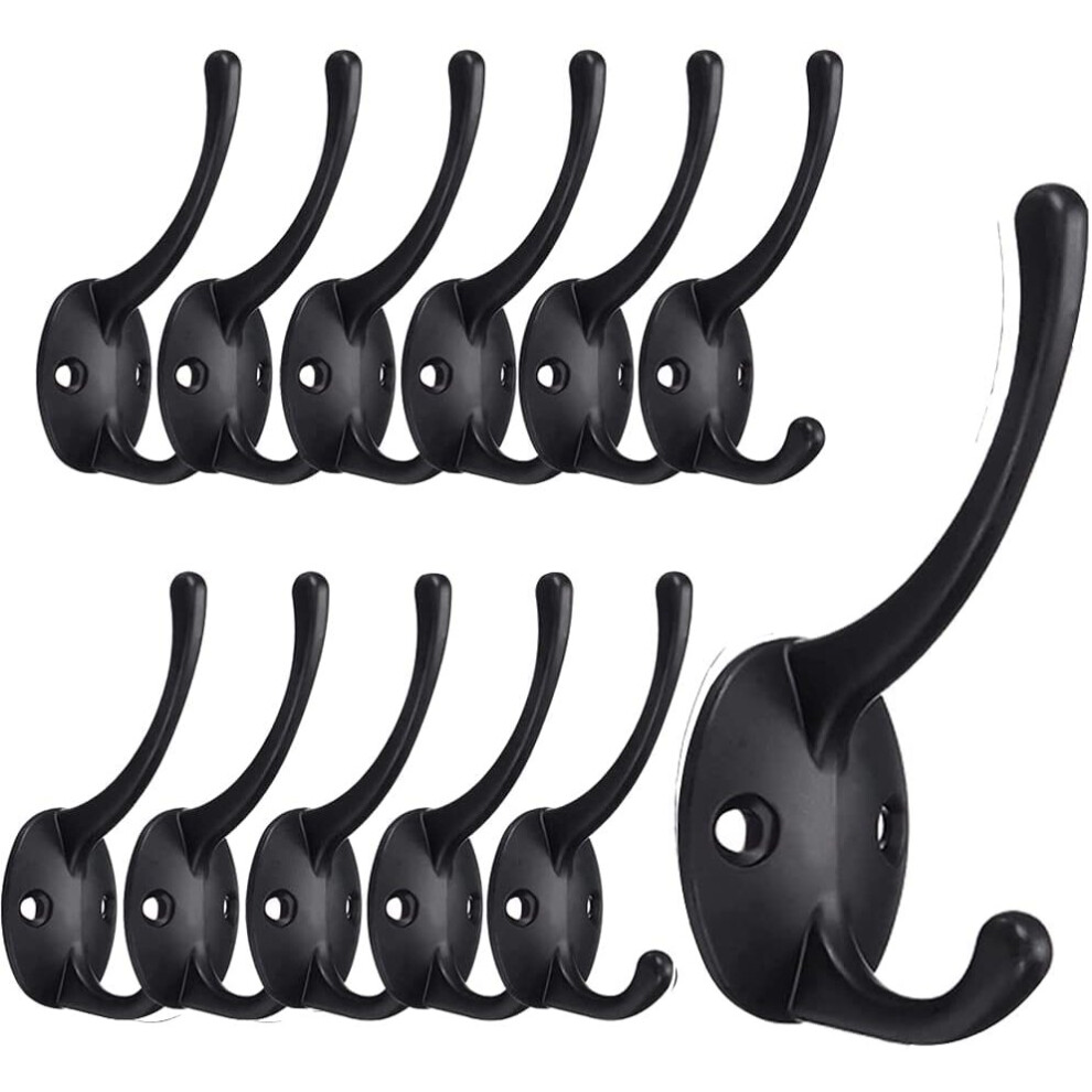 Pack of 10 Retro Wall Hooks Clothes Hooks Towel Hooks Butterfly Cast Iron Door Hooks for Bathroom Kitchen Office Toilet-image-OPC-PBHMDKW-NEW