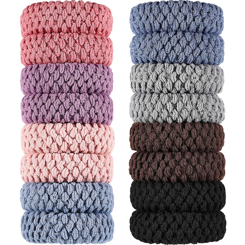 Thick Cotton Hair Bands, Seamless Hair Bands, No Kinks, No Breakage, Non-Slip, Seamless, Thick Elastic Hair Bands, Stretchy Ponytail Holder,Pack of-image-OPC-PBHMDJ9-NEW