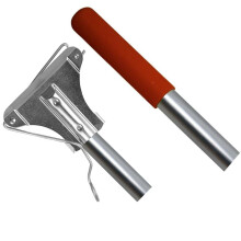 (Red) JanSan Kentucky Varnished Wooden Handle & Metal Fitting 54"