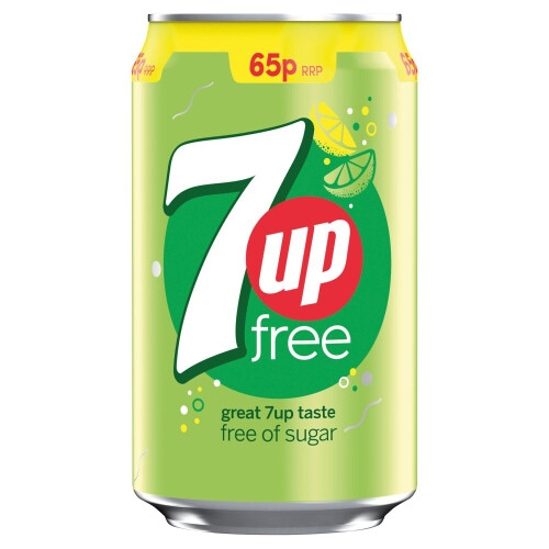 7UP Free Lemon & Lime Can 330ml (Pack of 24) 1