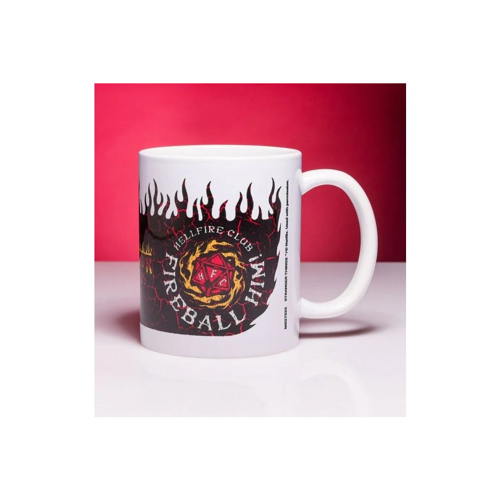 Stranger Things | Hellfire Club, Fireball - 11Oz Mug White