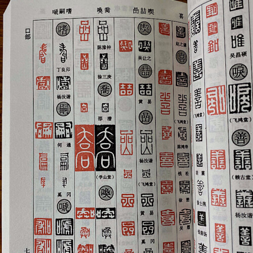 Seal Script Dictionary Positive Negative Characters Seal Carving Calligraphy Reference Book Graphic Text Combination Stamps Book 2