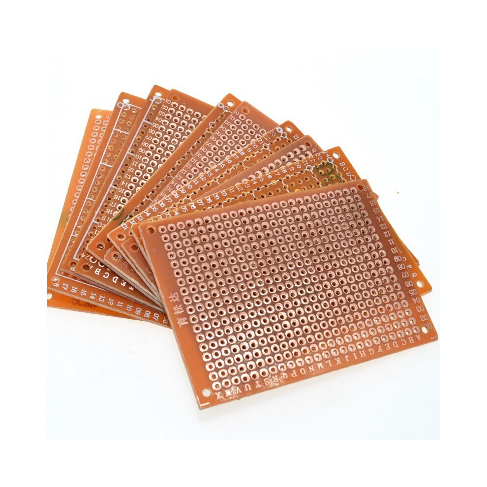 Wavgat 10Pcs 5*7 Pcb 5X7 Pcb 5Cm 7Cm Diy Prototype Paper Pcb Universal Board Yellow 5063131962451
