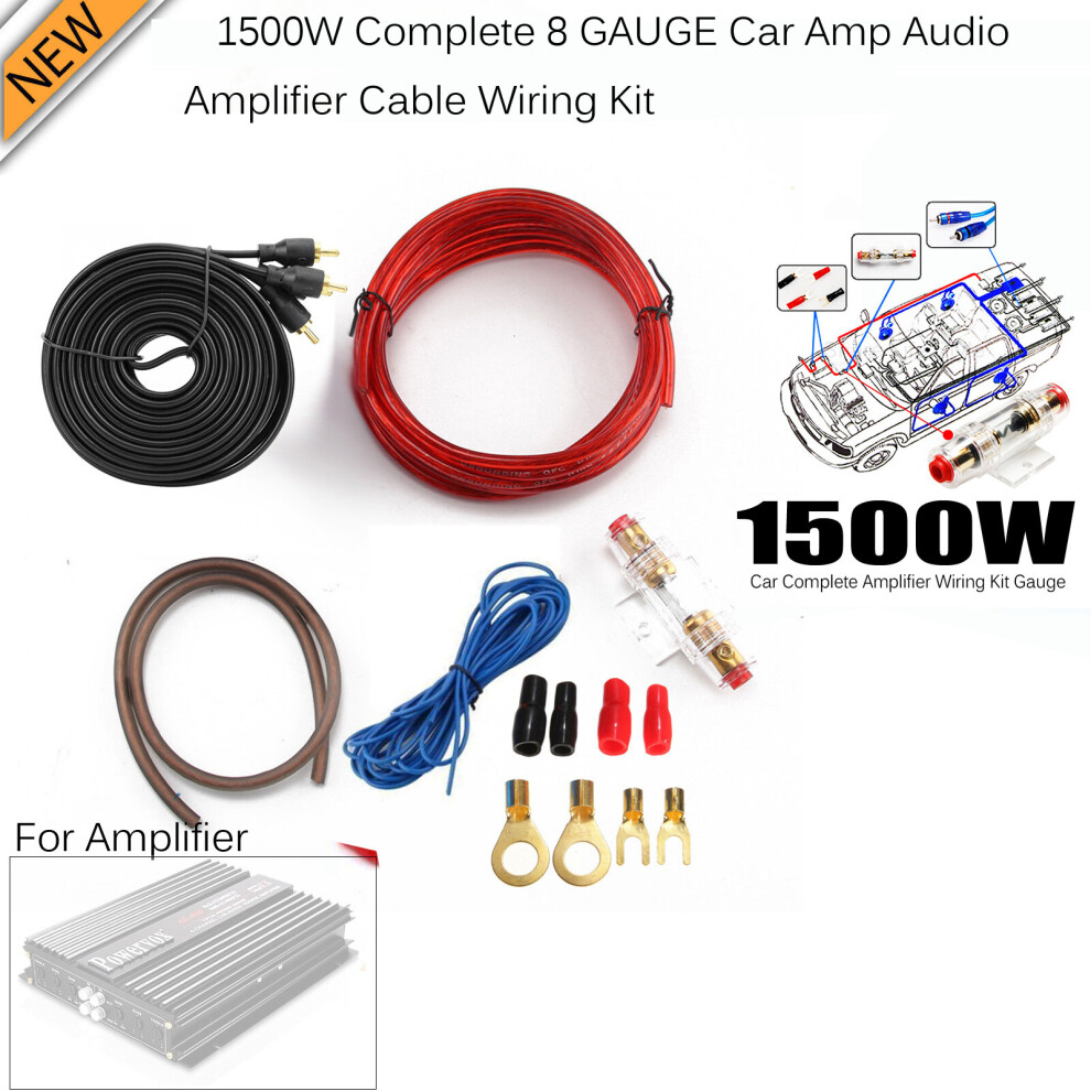8GA Car Power Amplifier Wiring Kit Audio Subwoofer AMP RCA Power Cable-image-OPC-PBHMZDH-NEW