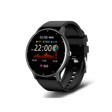 Smart Watch Full Touch Screen Sports Fitness Watch IP67 Waterproof Bluetooth Applies to Android iOS Smart Watch(black)