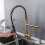 Kitchen Sink Mixer Taps Pull Down Spray Spout Brass Monobloc Kitchen Tap Chrome with Pull Out Spray High-Arch Spout Kitchen Tap 1
