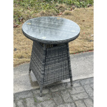 Fimous Small Round Outdoor Rattan Dining Table Garden Furniture?Table+Cover?