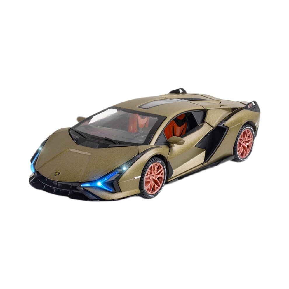 Photos - Toy Car  1:24 Simulation Lamborghinis Lightning Sian Alloy Car Model Pull Back(Green)
