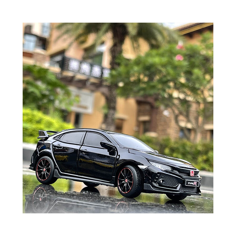 (Black) 1/32 HONDA Civic Type R FK8 Alloy Car Model Diecast Metal Toy Vehicles