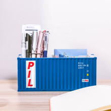 (PIL 30 Pen holder) 20ft Mini Shipping Container Model Toys Cargo Container Maritimo Diecast