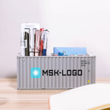 (MSK 30 Pen holder) 20ft Mini Shipping Container Model Toys Cargo Container Maritimo Diecast