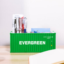 (EMC 30 Pen holder) 20ft Mini Shipping Container Model Toys Cargo Container Maritimo Diecast