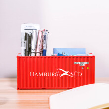 (HAMBURG Pen holder) 20ft Mini Shipping Container Model Toys Cargo Container Maritimo Diecast