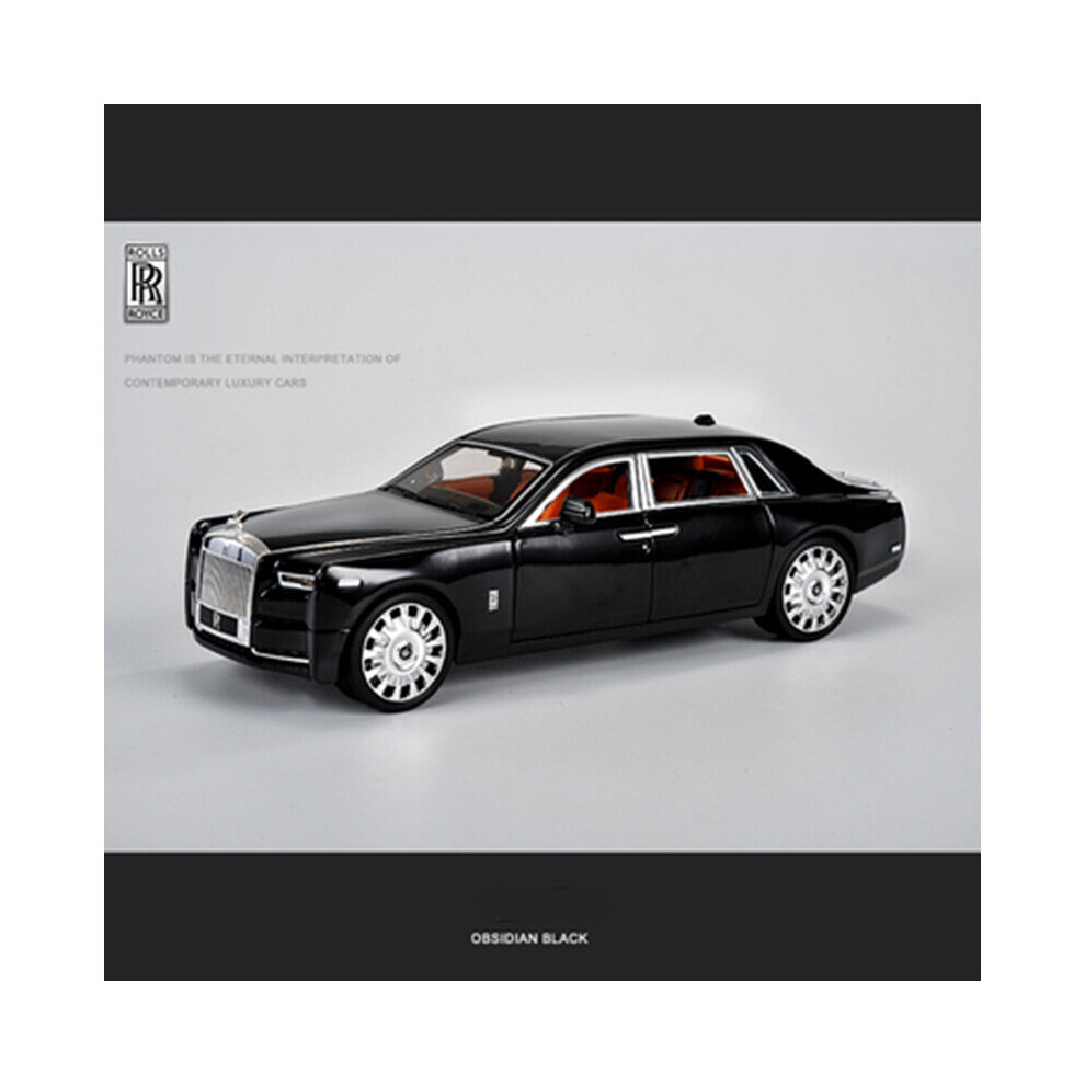 (Black) 2022 New 1/18 Rolls-Royce Phantom Alloy Luxy Car Model Diecast Metal Toy