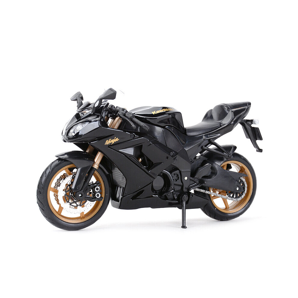 (Black) Maisto 1:12 Kawasaki Ninja ZX-10R Black Die Cast Vehicles Collectible