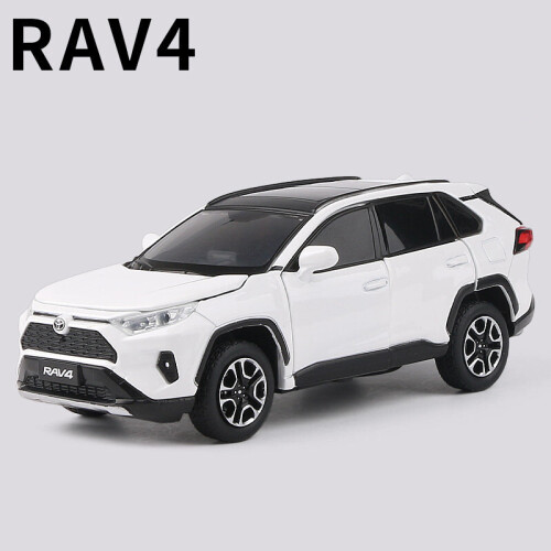 (White) 1:32 TOYOTA RAV4 SUV Alloy Car Model Diecasts Metal Toy Vehicles Car Model