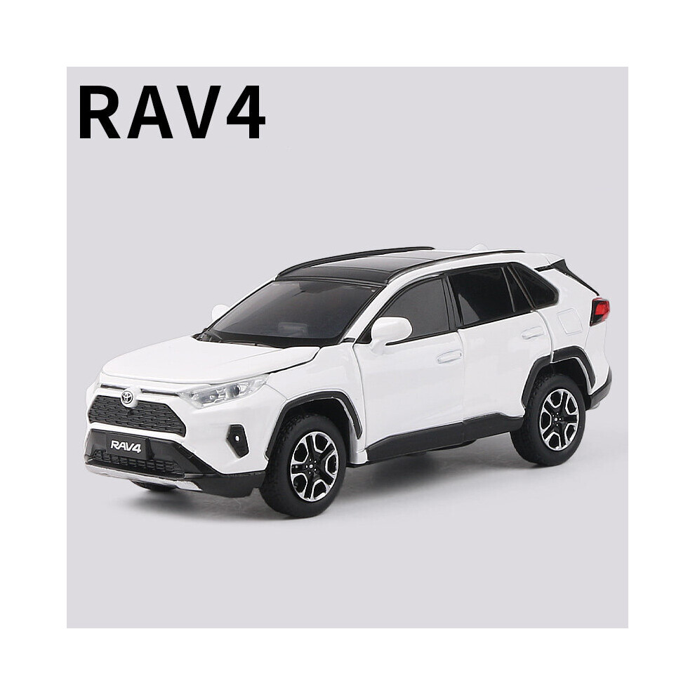 (White) 1:32 TOYOTA RAV4 SUV Alloy Car Model Diecasts Metal Toy Vehicles Car Model