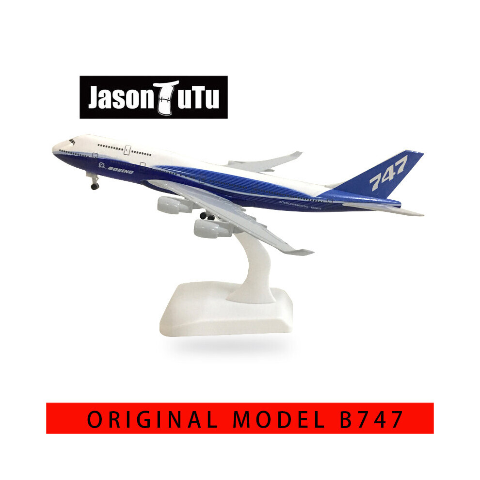 (Original B747) JASON TUTU 20cm Original Boeing 747 Airplane Model Plane Model Aircraft