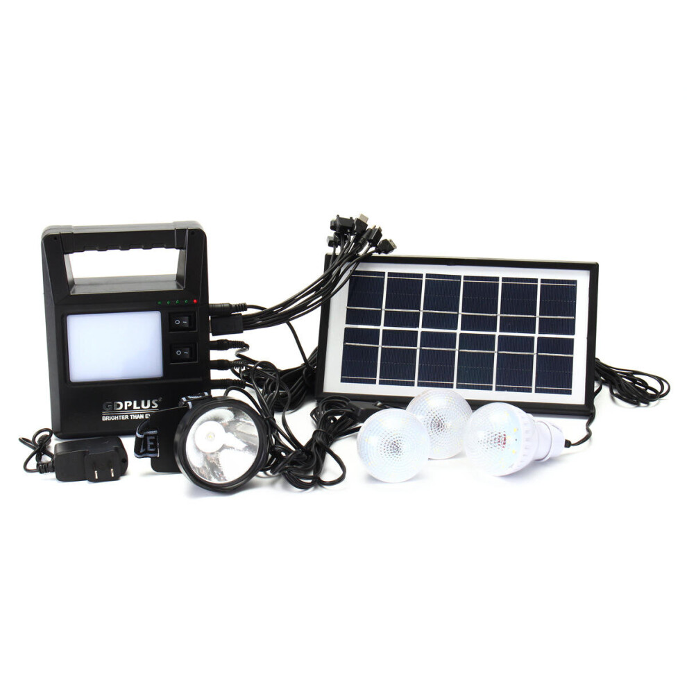 Portable Solar Panel Generator Charging Solar Powered System Home Generator System Kit 817732012290