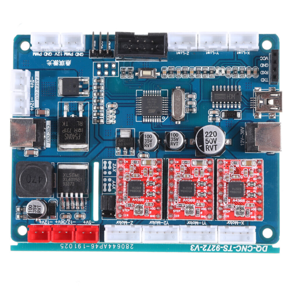New 3018 Cnc Router 3 Axis Control Board Grbl Usb Stepper Motor Driver Diy Laser Engraver Milling Engraving Machine Controller 6901250640791