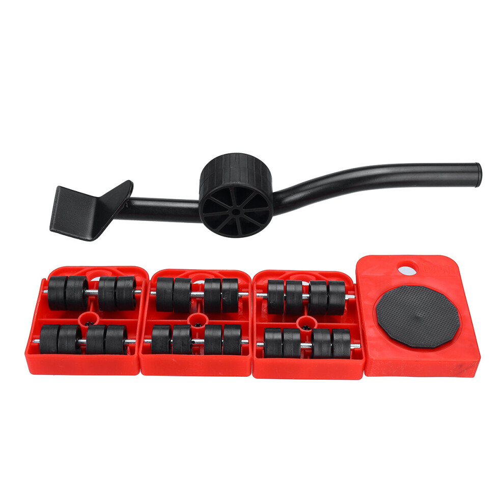 5Pcs Heavy Duty Furniture Slider Lifter Movers Tool Kit Roller Transport Trolley 6900074819437