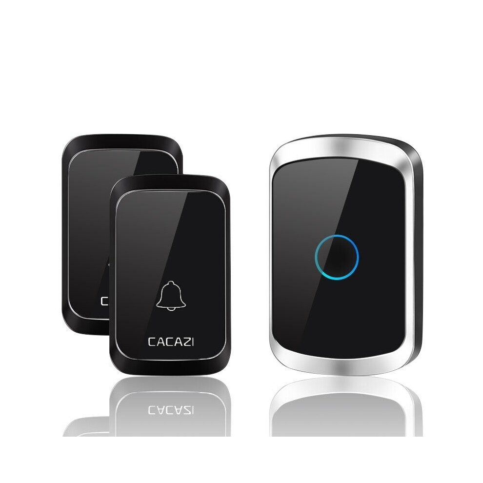 CACAZI A50 Wireless Music Doorbell Waterproof Battery 2 Button 1 Receiver Home Bell Wireless Ring Bell Chime