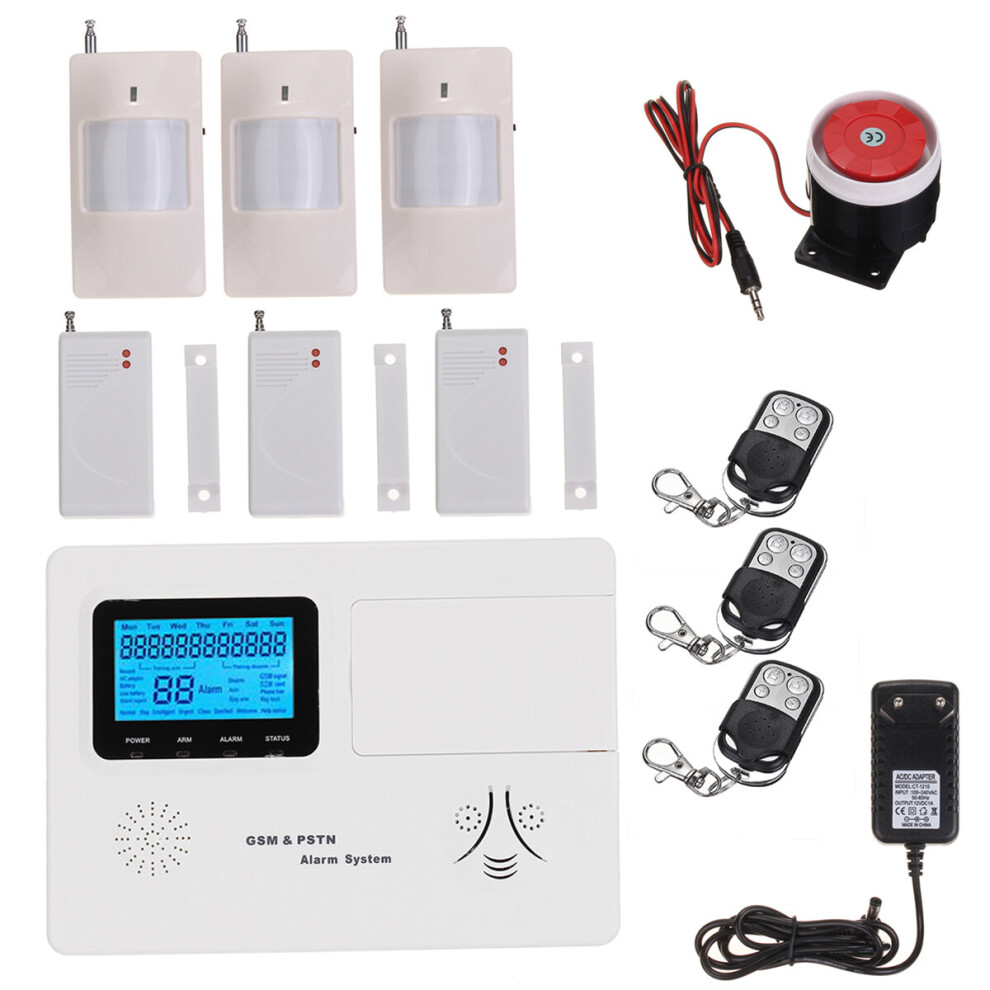 Gsm Pstn Home Burglar Alarm System Sos Door Sensor Infrared Motion Security 6036124089755