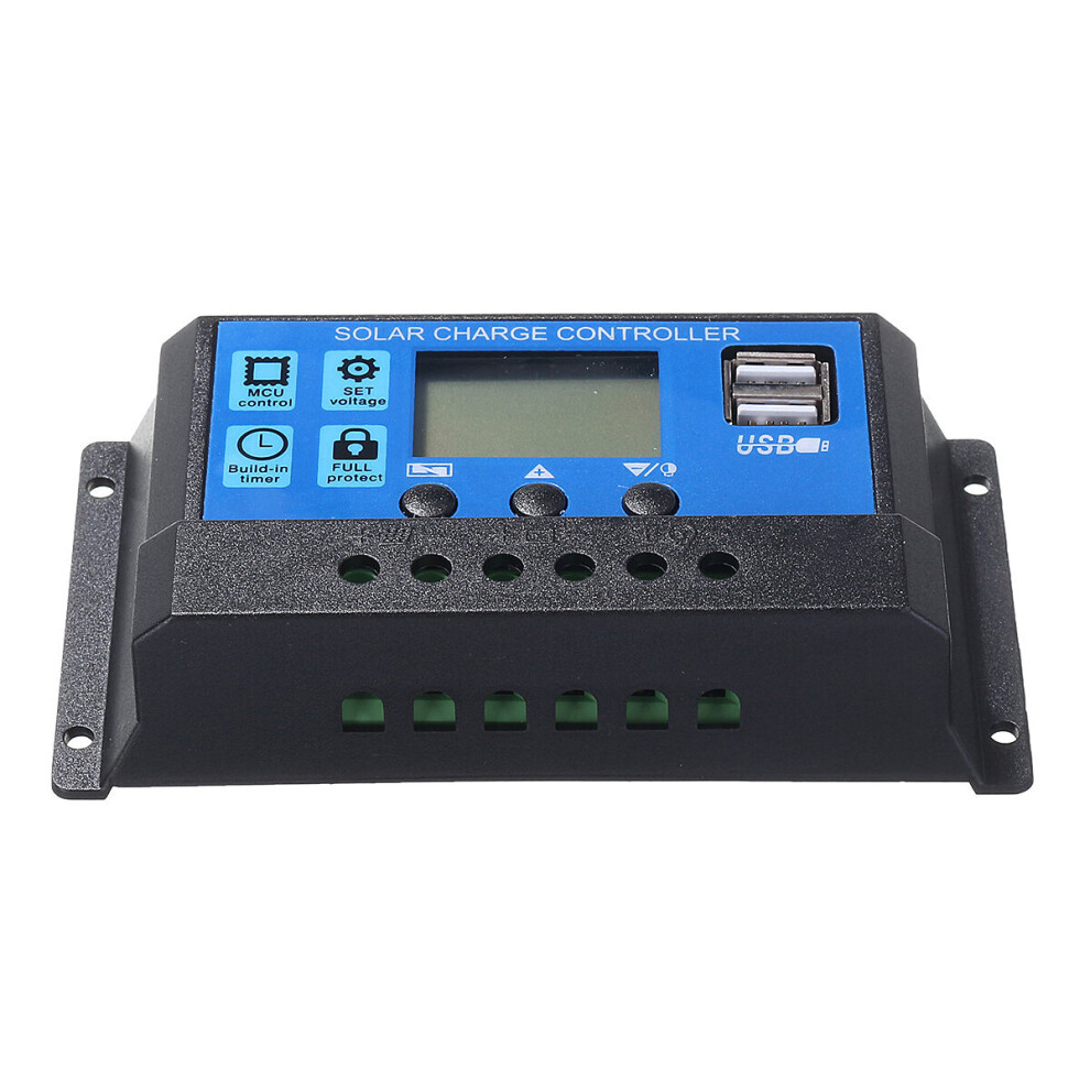 10A/20A/30A 12/24V Lcd Display Photovoltaic Solar Controller With Dual Usb Ports 6900742243700