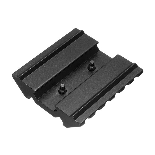 Double Sided 45 Degree Angle Offset Picatinny Rail Mount Scope Laser Holder Rail Adapter 6 Slots 2