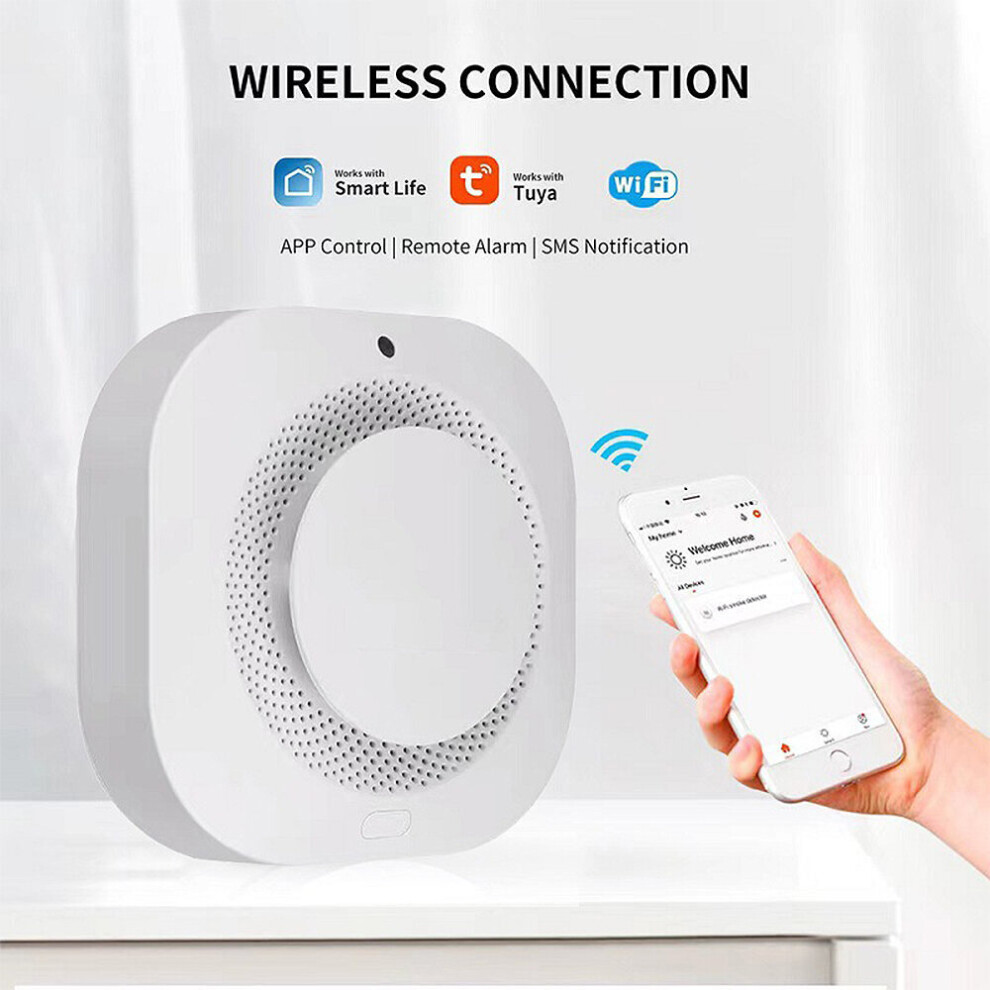 Tuya Wifi Smoke Sensor Fire Detection Alarm Smart Home Security Fire Protection Work With Alexa Google Home 6905423110869