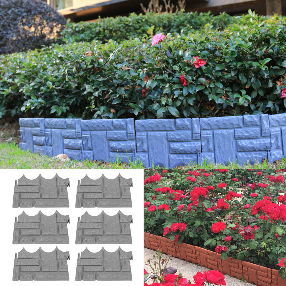 6Pcs Garden Fence Outdoor Landscape Fencing Flower Barrier Border Edging Decorations 6900044815421