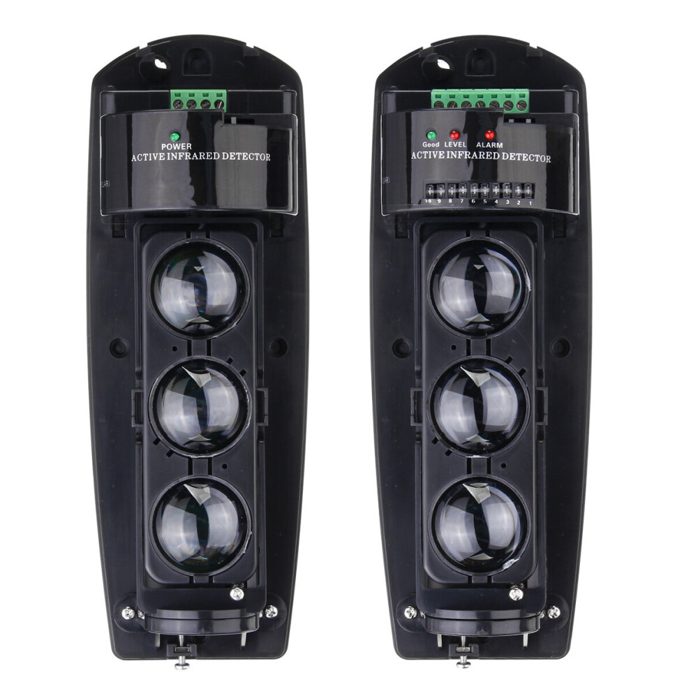 250M Alarm Triple Beam Photoelectric Infrared Led Detector Home Garden Security System 6900617369665