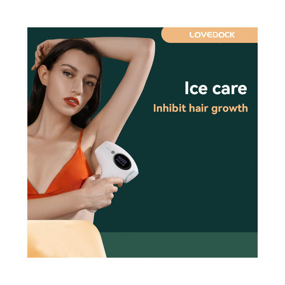 Bosidin D-1128 Laser Hair Removal 5 Level Energy Ice Cool Skin Rejuvenation 3 Accessory Heads Permanent Hair Removal Home Pulsed Light Ipl Depilator