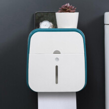 Scatola per fazzoletti a doppio cassetto per uso domestico non perforata creativa impermeabile supporto per rotolo di carta igienica.