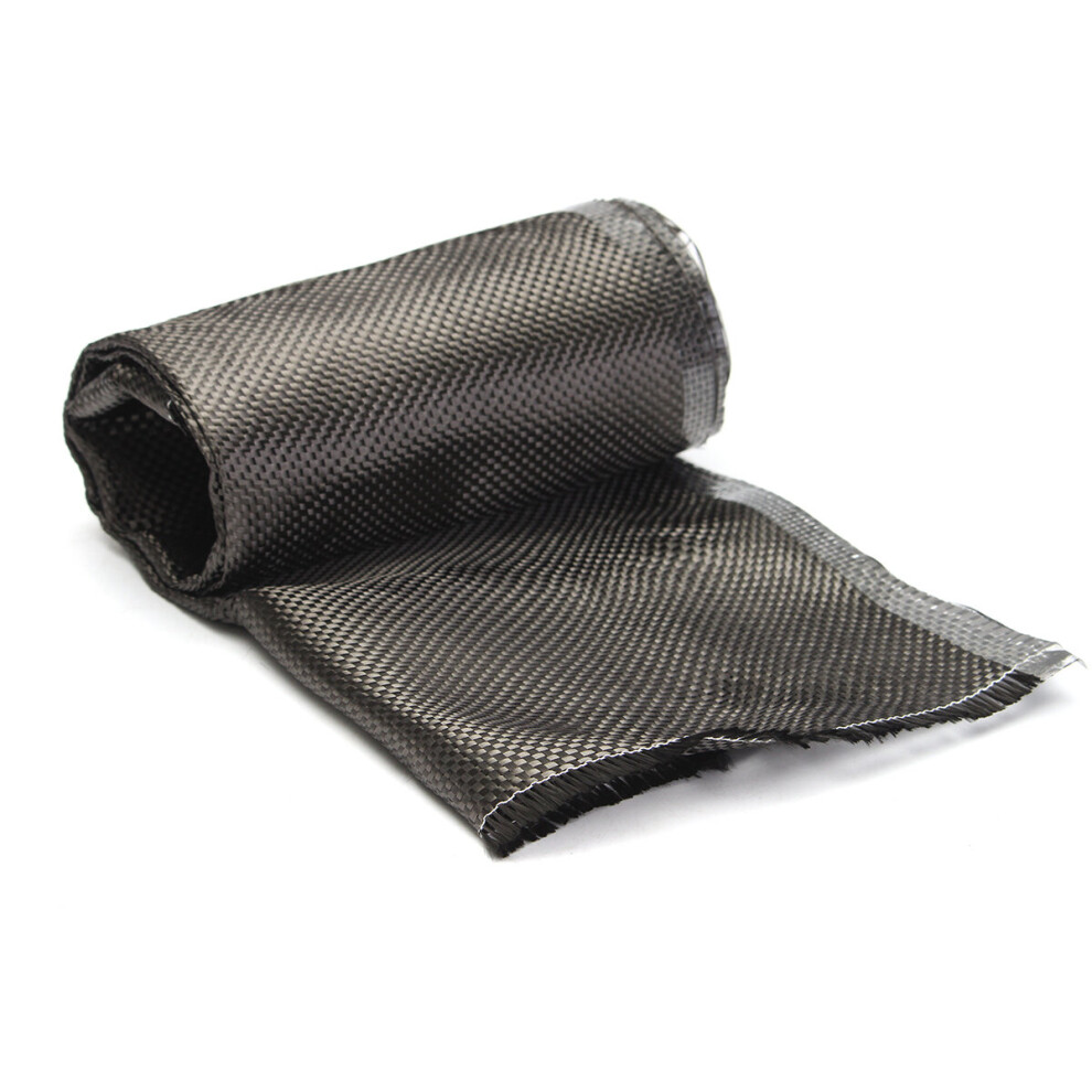 12 Inch Width Carbon Fiber Cloth 3K Twill Plain Fabric Weave Sheet Black 6900615199080