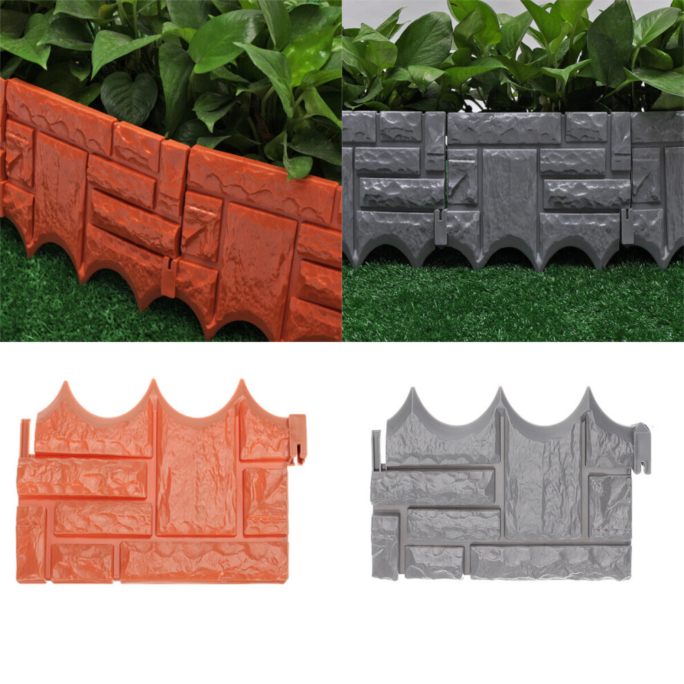 6Pcs Plastic Fence Outdoor Garden Lawn Edging Yard Plant Border Panel Paths Garden Landscape Decorations 300743158496