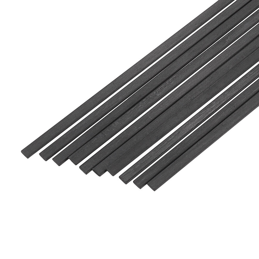 10Pcs/Set 400Mm Square Carbon Fiber Rods Strips Carbon Fiber Square Bars Matt Surface For Rc Airplane Diy Tool 3345536002409