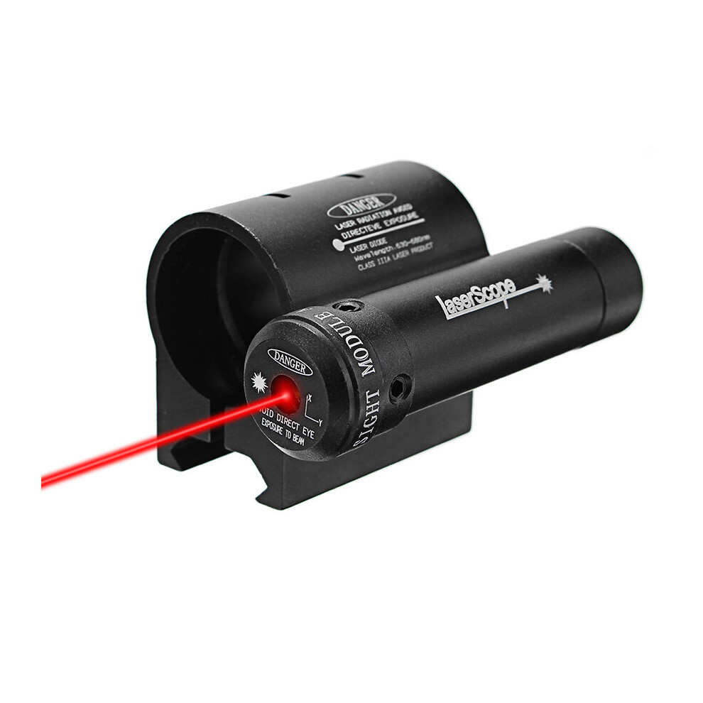 Red Laser Dot Sight Scope 20mm Picatinny Rail with 25mm Flashlight Ring Mount Clamp Holder