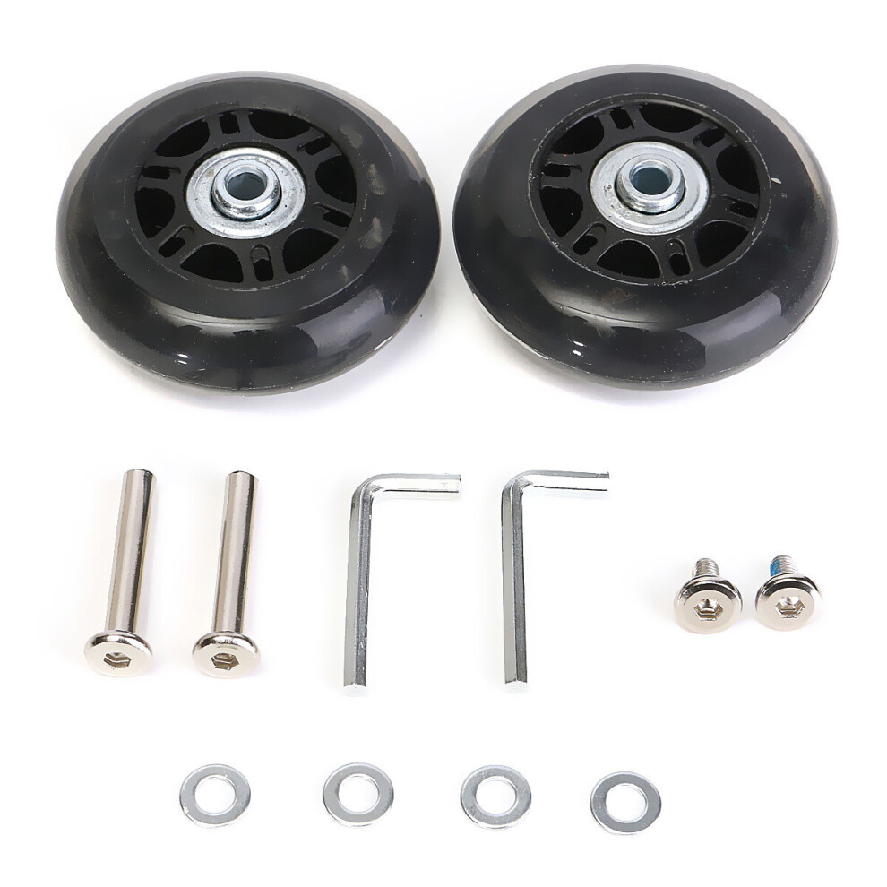 2Pcs Luggage Suitcase Replacement Wheels Axles Deluxe Repair Od 70Mm 6901249326866