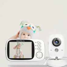 INQMEGA VB603 Monitor Video Baby Wireless 3.2 pollici Telecamera di Sicurezza per Bambini con Visione Notturna Monitoraggio della Temperatura - S